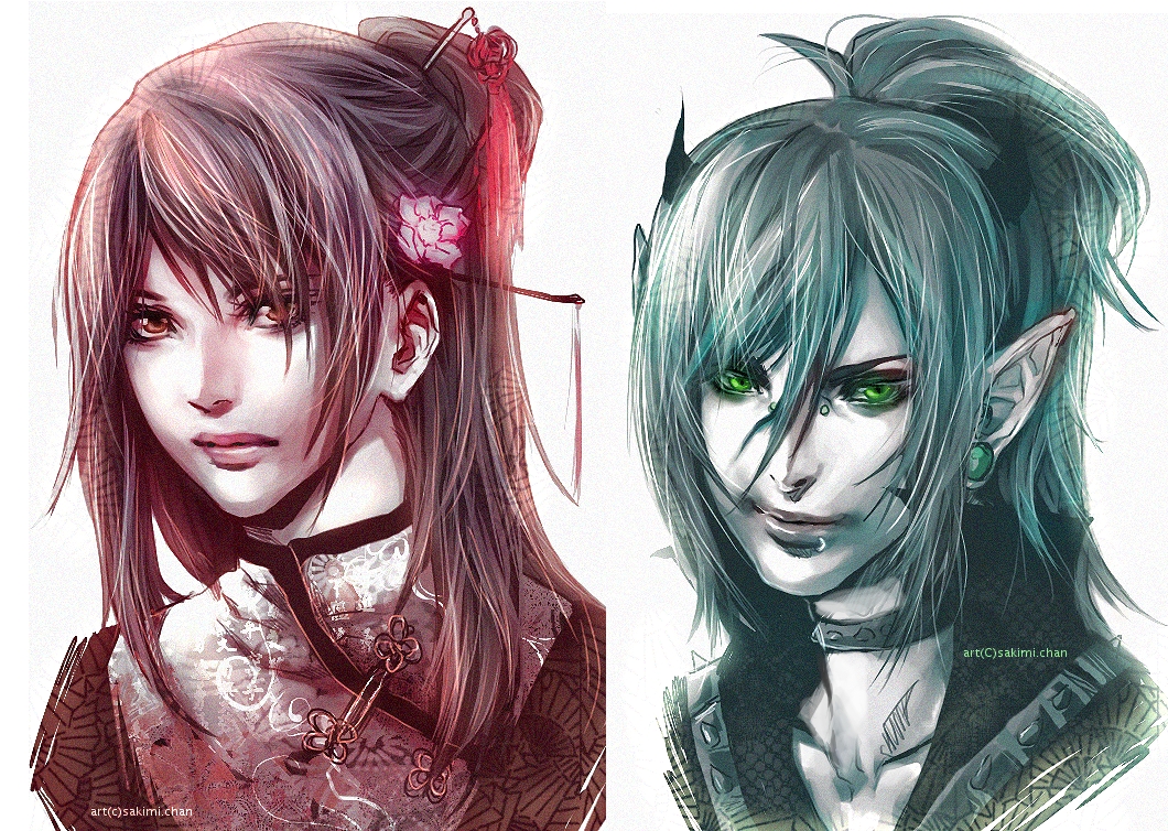 Good N Evil Face By Sakimichan On Deviantart Good N Evil Face By Sakimichan On Deviantart