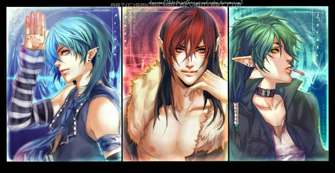 .Smexy Rock Star Trio . by sakimichan