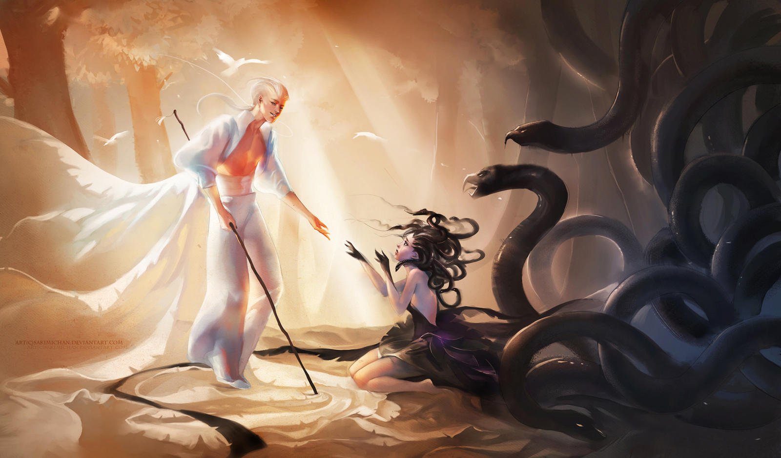 Medusa's Saviour Resubmit by sakimichan