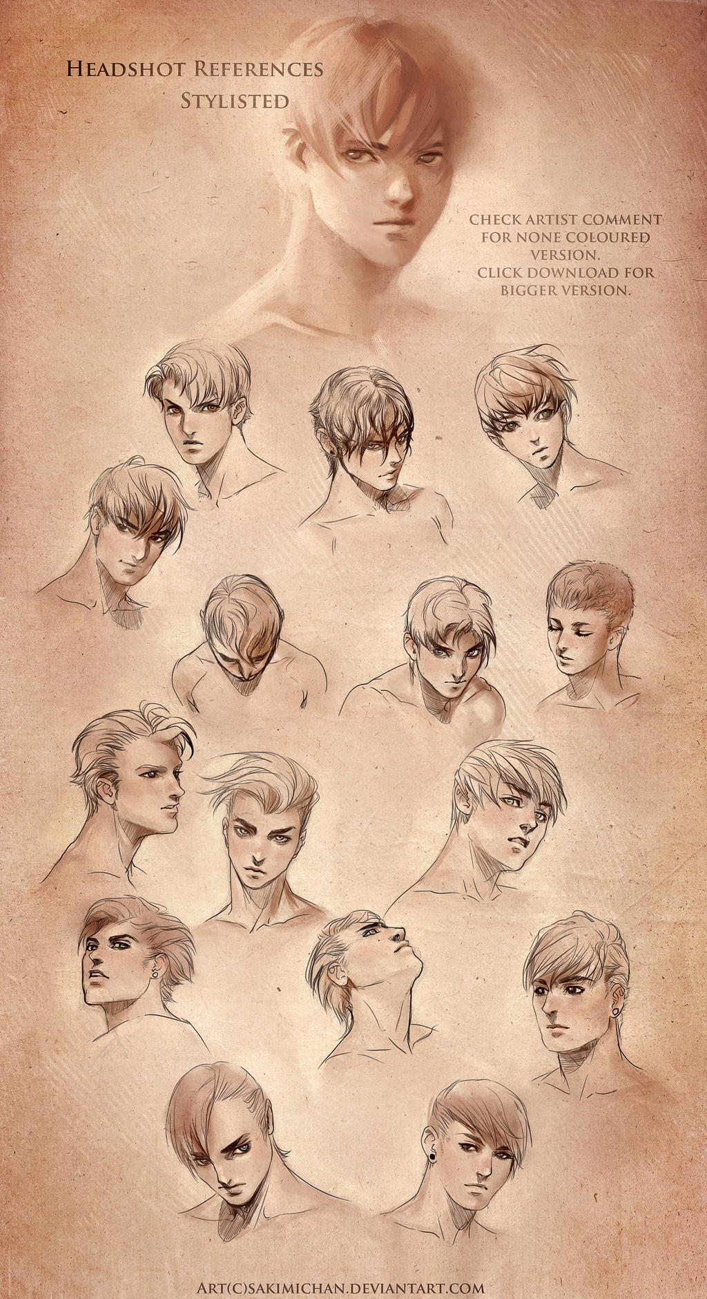 wallpapers Side Profile Drawing Reference Male stylized head reference male by
