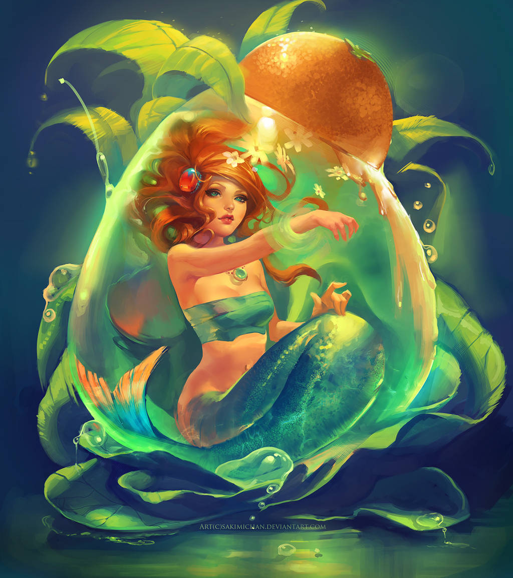 Mermaid Drop by sakimichan