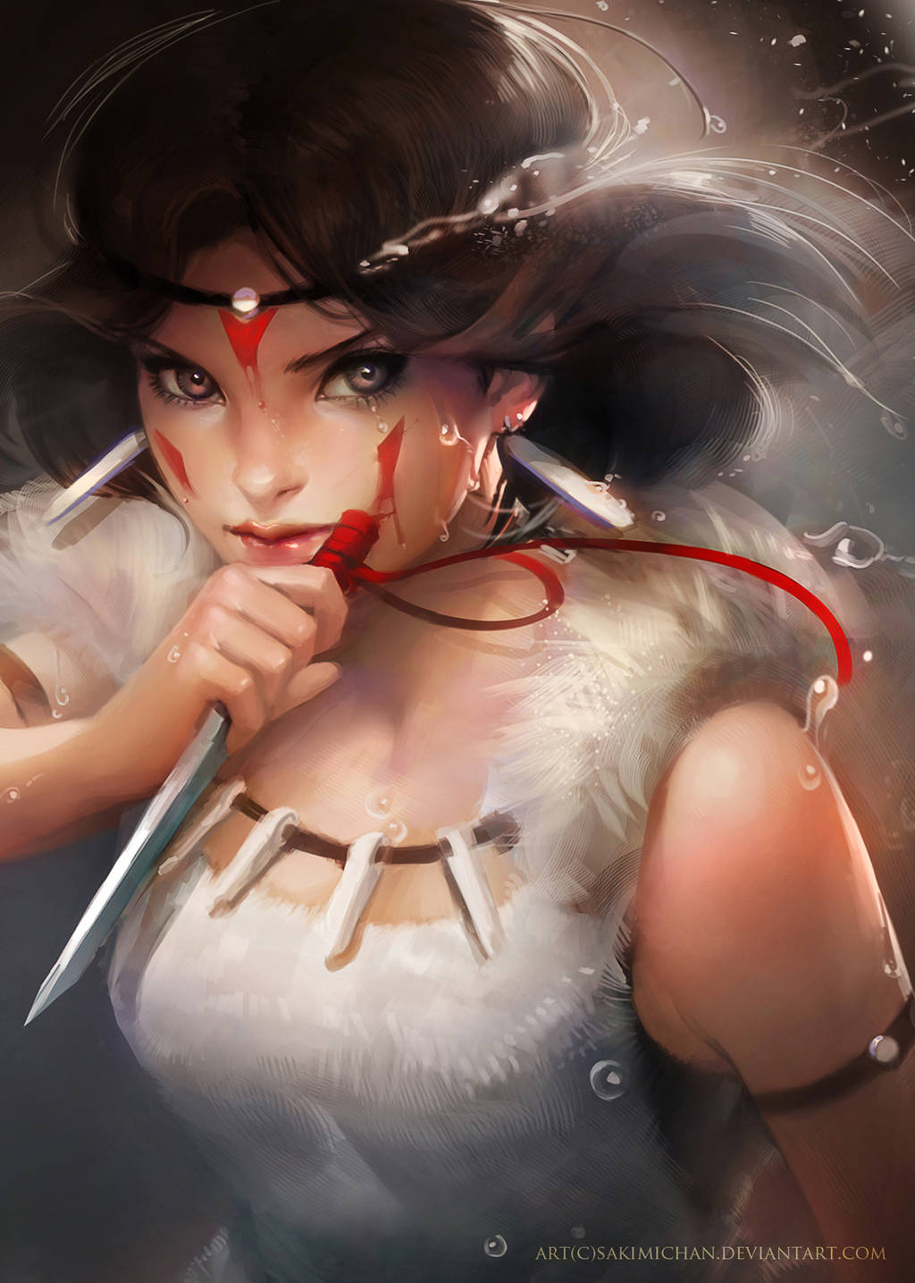 Princess Mononoke (Prints for sale) by sakimichan