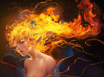 Fire Vampire by sakimichan