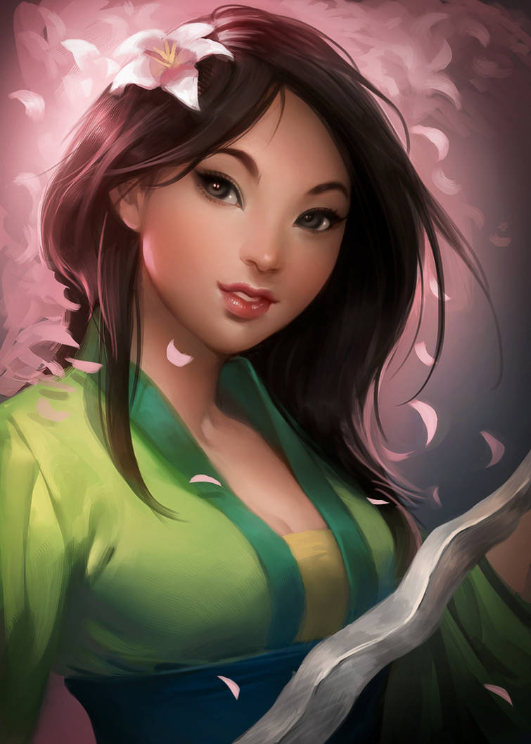 Hua Mulan by sakimichan