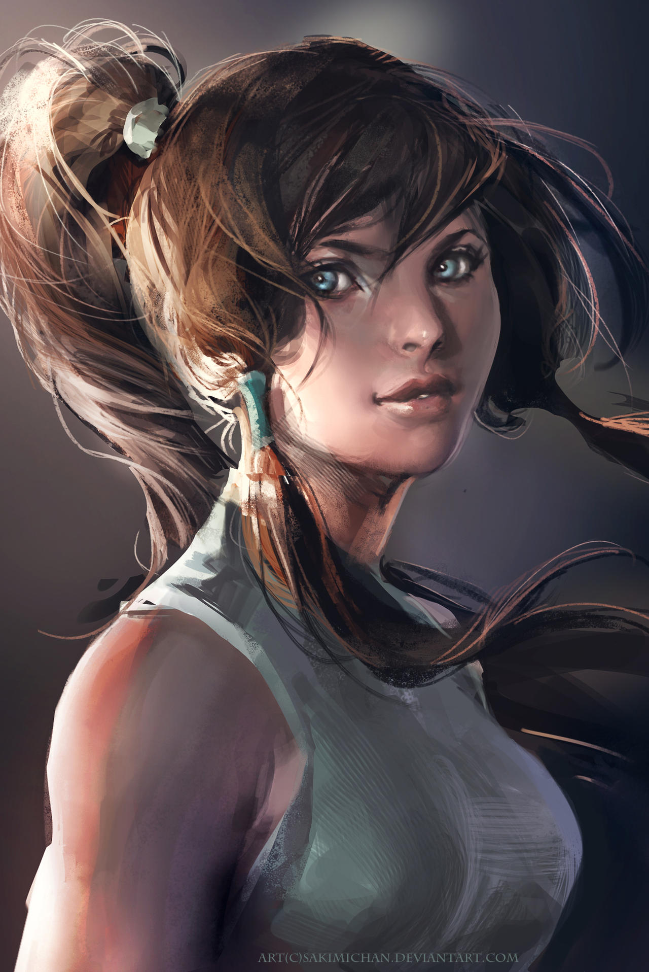 Korra .roughpaint. by sakimichan
