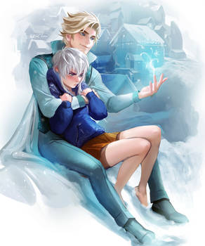 Snowy couple