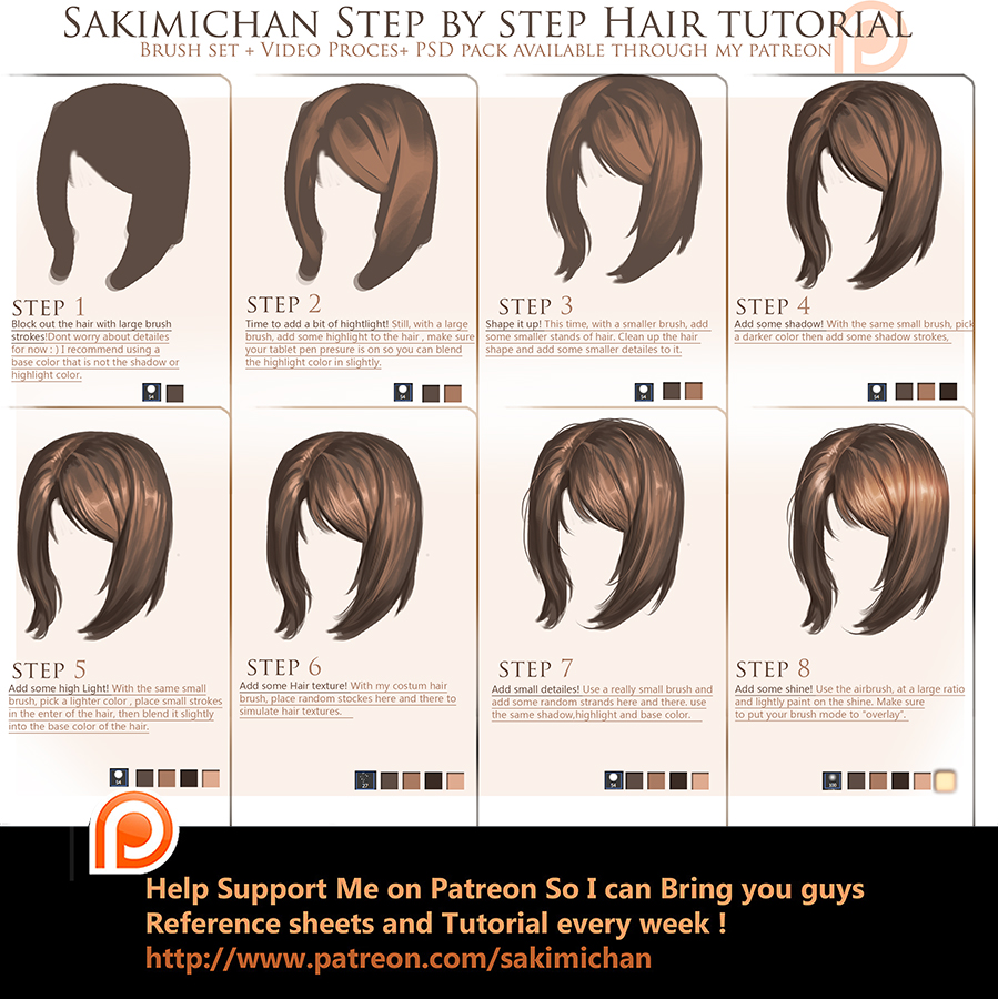 Coloring Tutorial Drawing hair tutorial, Deviantart drawings, Anime art tutorial
