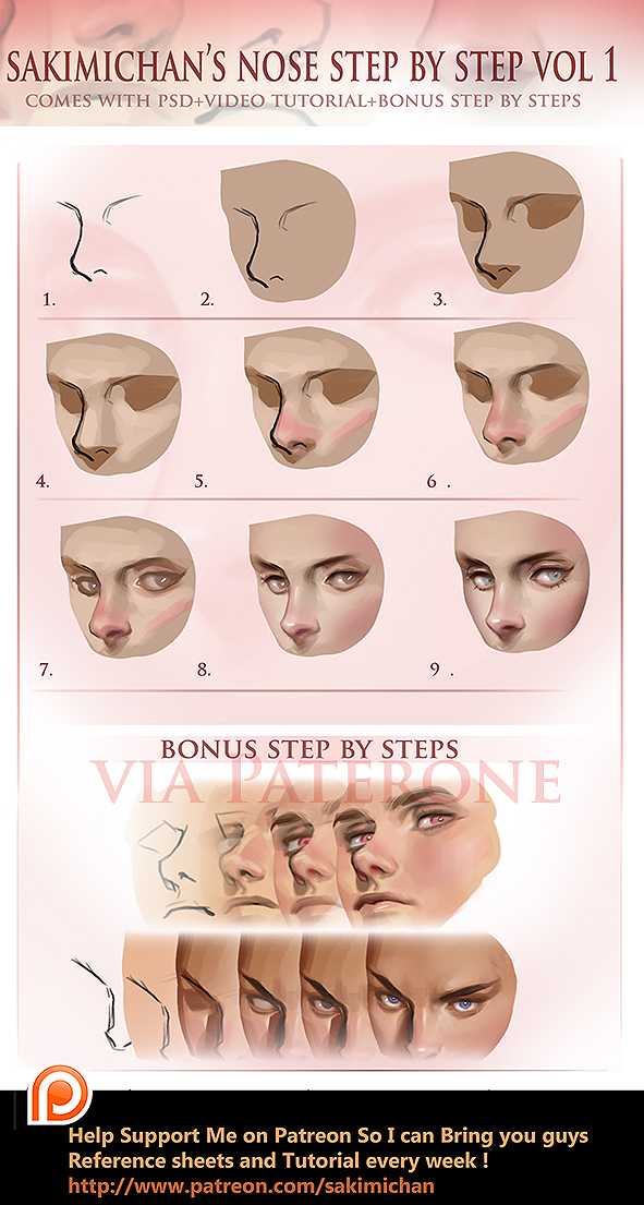 Nose Tutorial By Sakimichan On DeviantArt nose-tutorial-by-sakimichan-on-deviantart