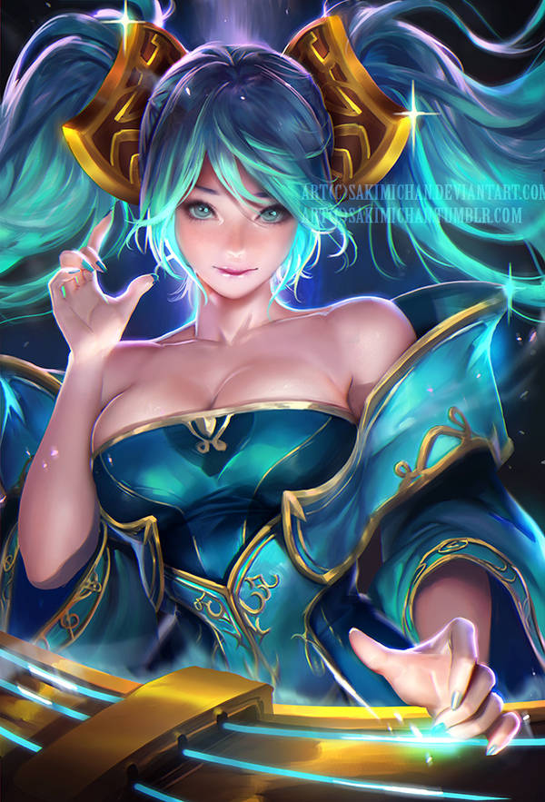 Classic Sona .NSFW optional. by sakimichan