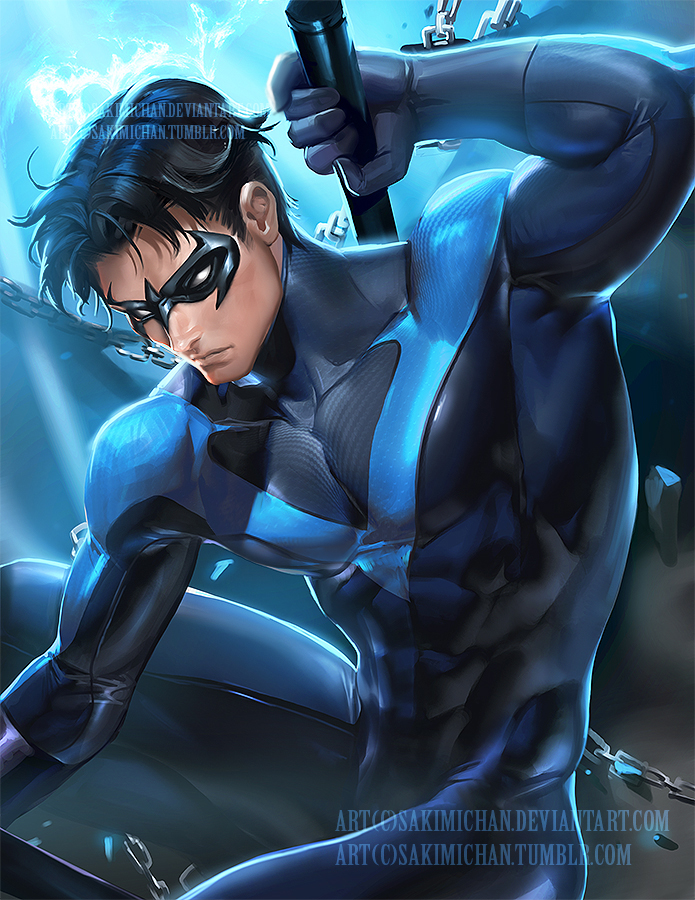 NightWing .NSFW optional. by sakimichan