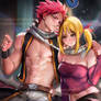 Natsu and lucy .happy holiday .