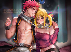 Natsu and lucy .happy holiday .
