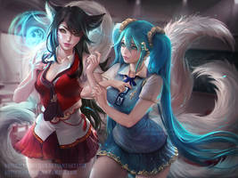 Ahri Sona school days