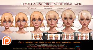 Female Aging step by step tutorial pack .promo.