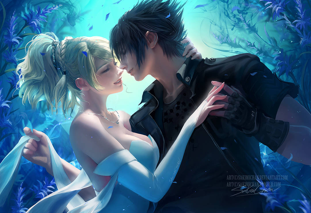 Blue Haven.Noctis Luna. by sakimichan