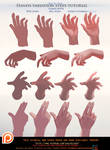 Painted Hands variation steps tutorial pack .promo