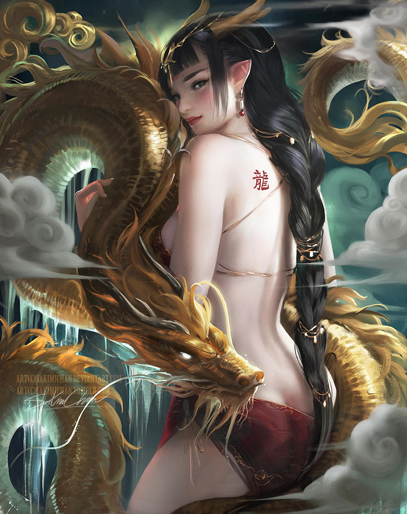 Chinese Zodiac.:Dragon:. by sakimichan