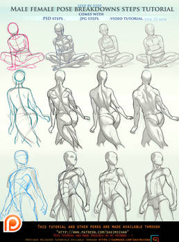 male/female pose breakdown tutorial pck.promo.