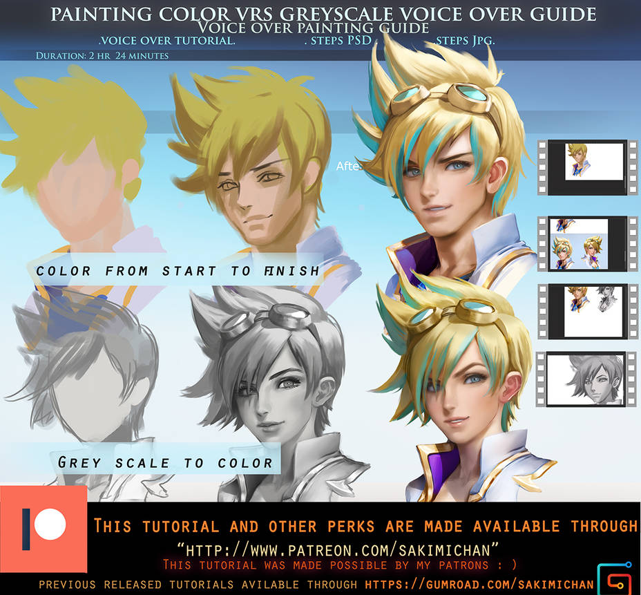 painting color vrs painting greyscale voice over by grayscale to color
