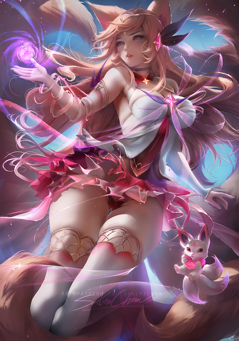SG Ahri Transformation by sakimichan