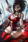Momo Older Pinup by sakimichan