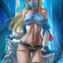 Gerudo Zelda pinup.long hair variation.