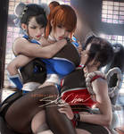 Mai kasumi chun li .yuri tag. by sakimichan