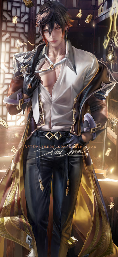Zhongli By Sakimichan On Deviantart Zhongli By Sakimichan On Deviantart