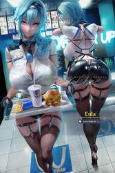 Eula Fast Food 01 by sakimichan