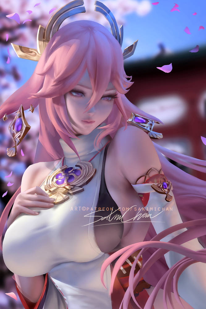 Yae Miko 02 By Sakimichan On Deviantart Yae Miko 02 By Sakimichan On Deviantart