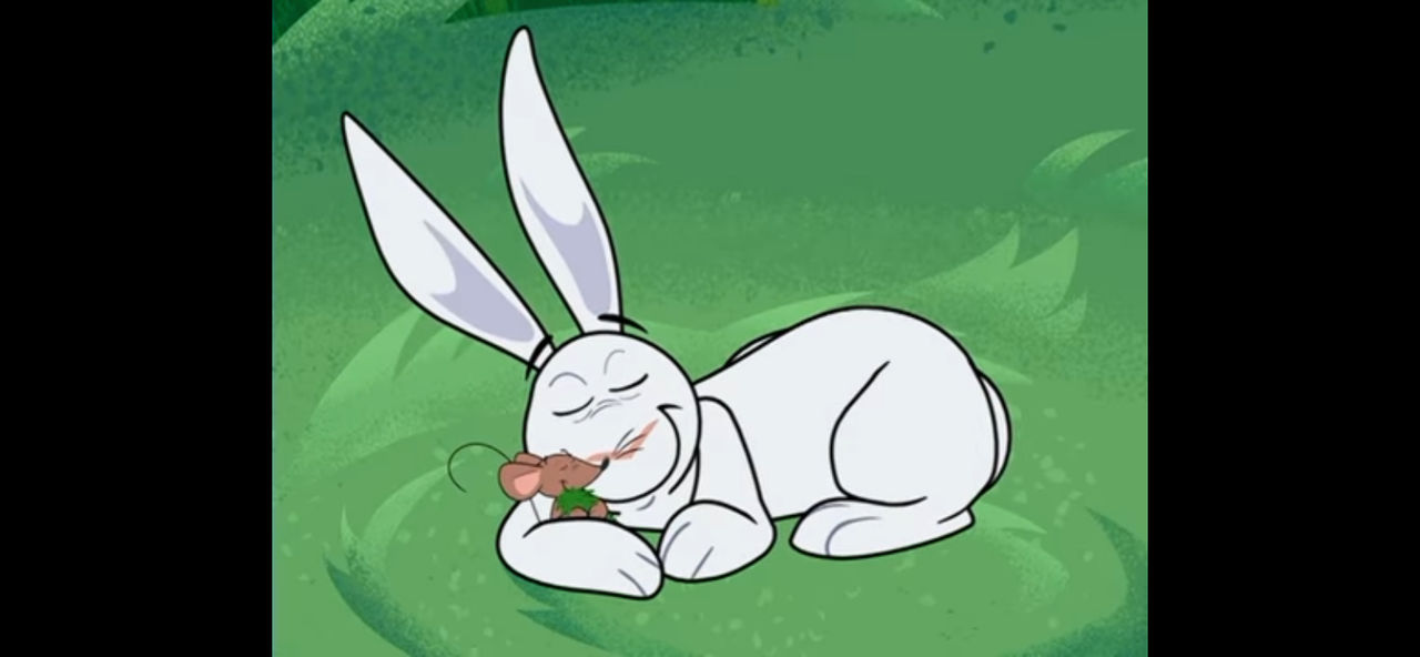 My friend rabbit rabbit and mouse sleeping by skaterdude25 on DeviantArt