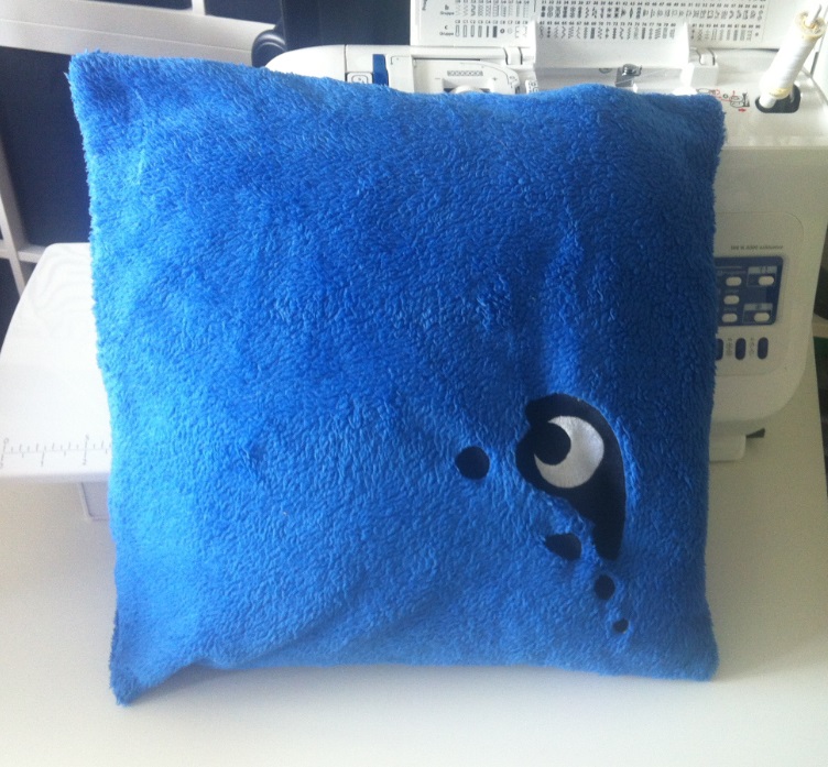 Fleece Pillow with Luna Cutie Mark Embroidery