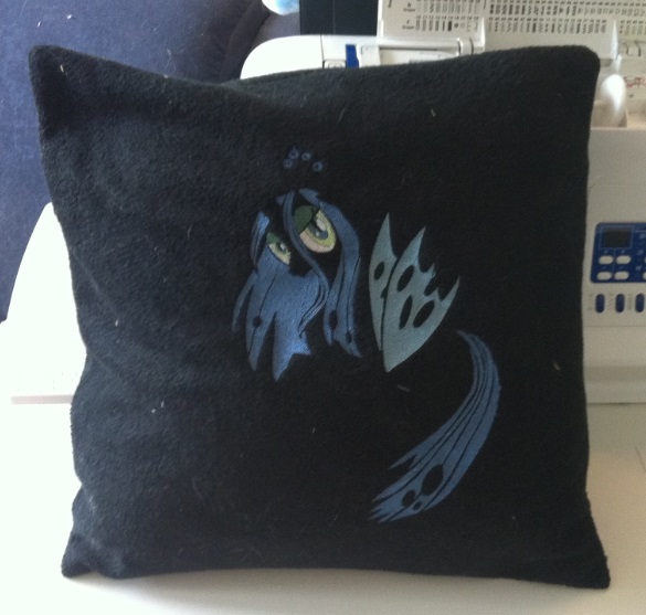 Embroidered Queen Chrysalis Fleece Pillow