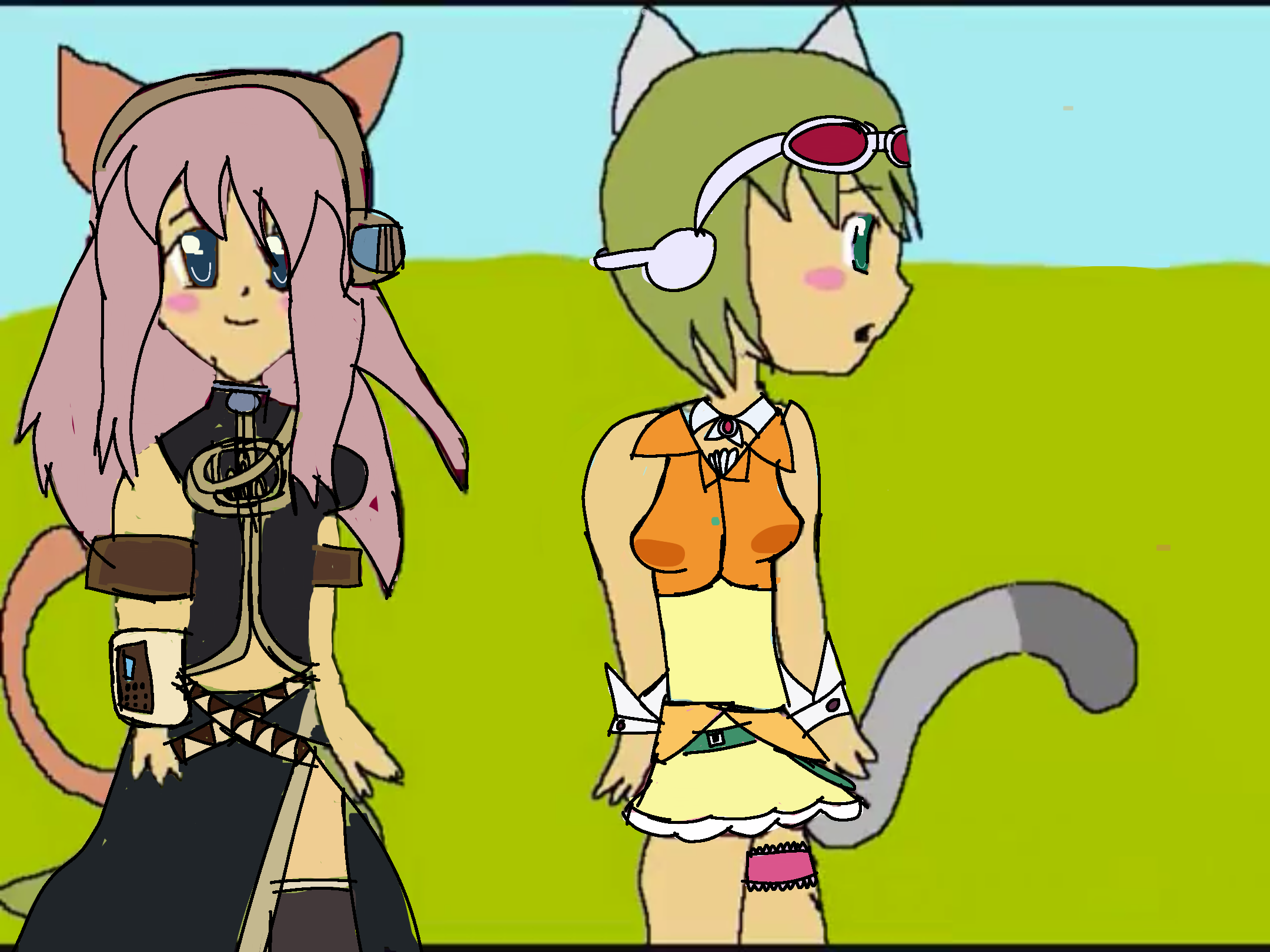 Koneko-chan(luka) and raku-chan(gumi)!! by gallerianishot1532 on DeviantArt
