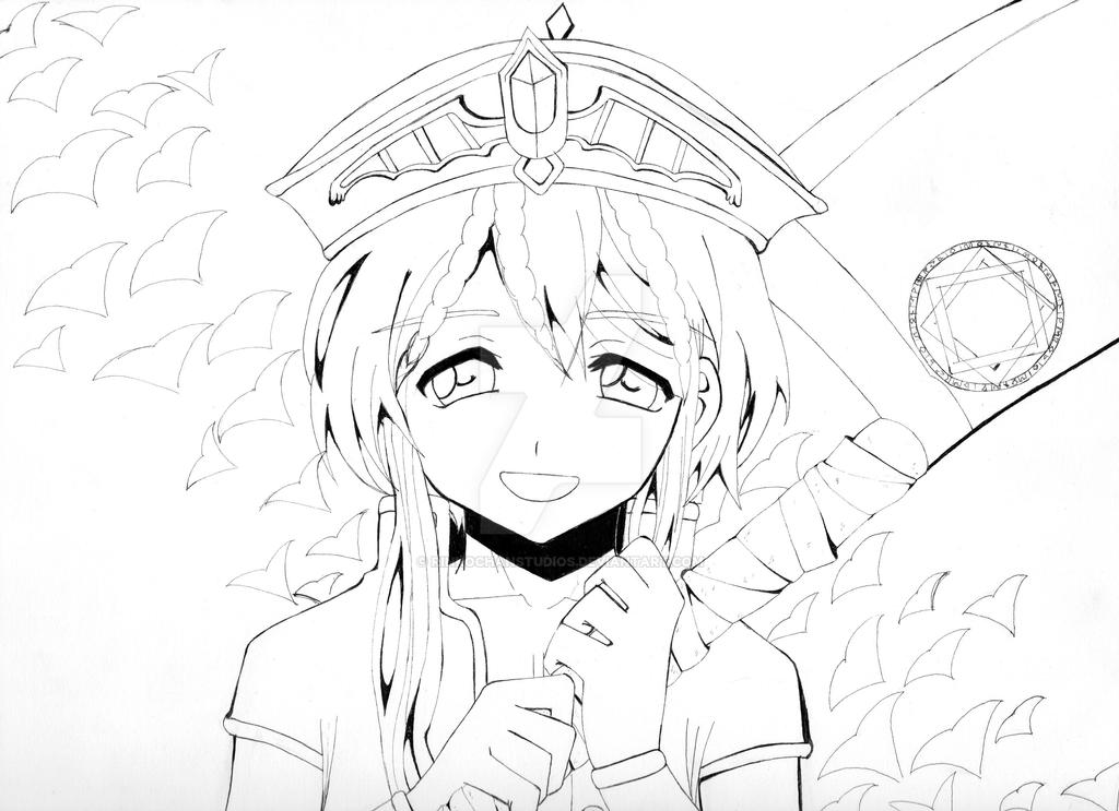 Magi Kouha Ren line art