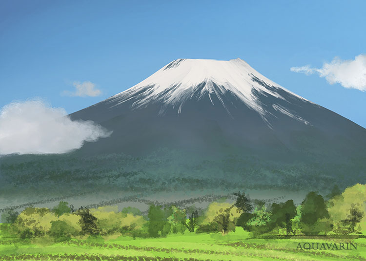 Mount Fuji Study #1 by AquaVarin on DeviantArt