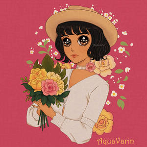 Girl With Flowers - Macoto Takahashi Style