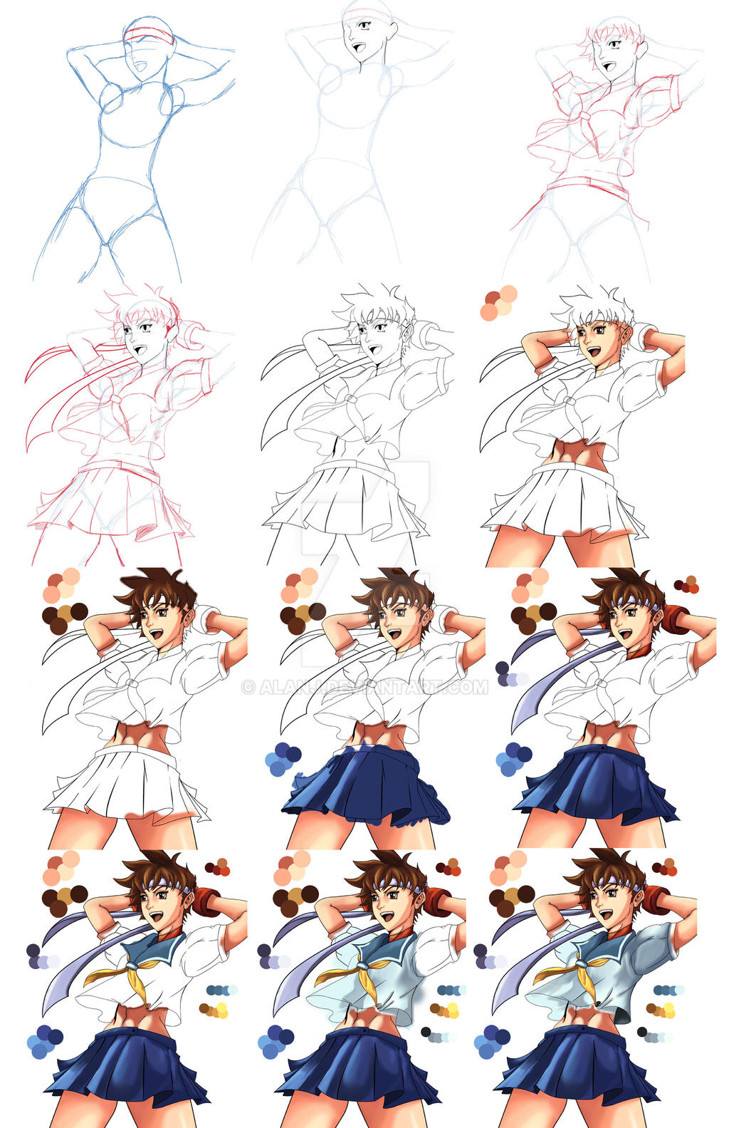 Sakura Kasugano street fighter (Process)