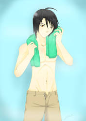 Kazami Shun : After showering