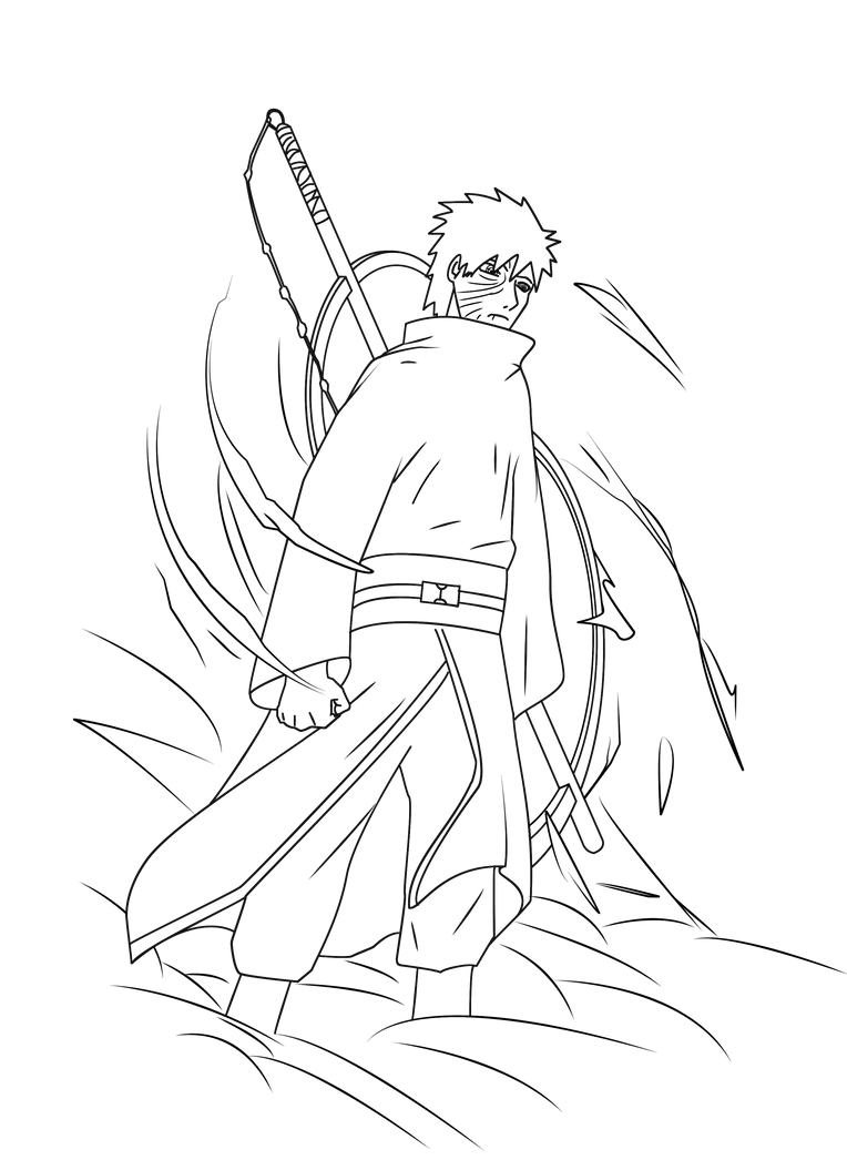 OBITO UCHIHA Lineart V2 by BUSKAD on DeviantArt
