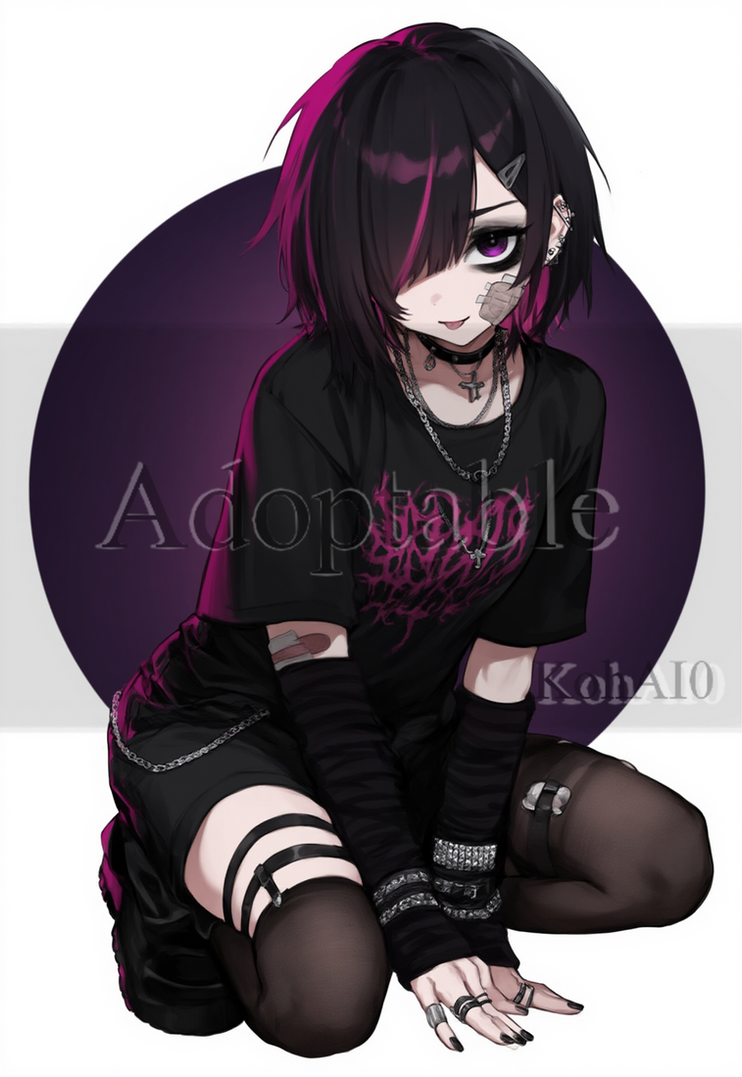 Open Adopt - Petite Cute Emo Rocker Girl by KohAI0 on DeviantArt
