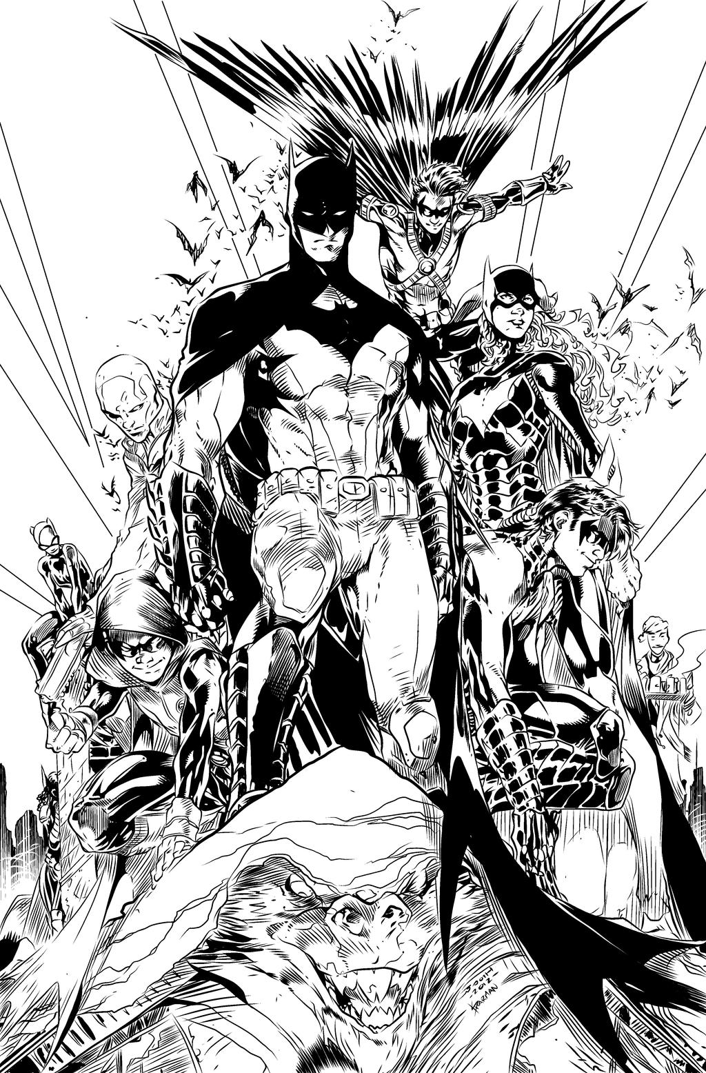 Bat Family by Brett Booth Inks