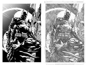 Batman The Dark Knight by David Finch Inks and Pen