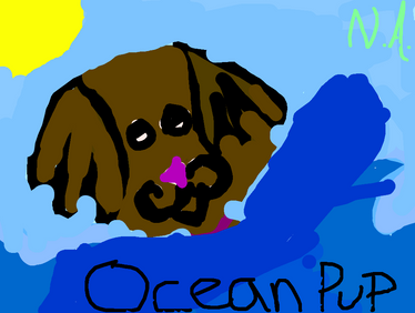 Shad dog in ocean