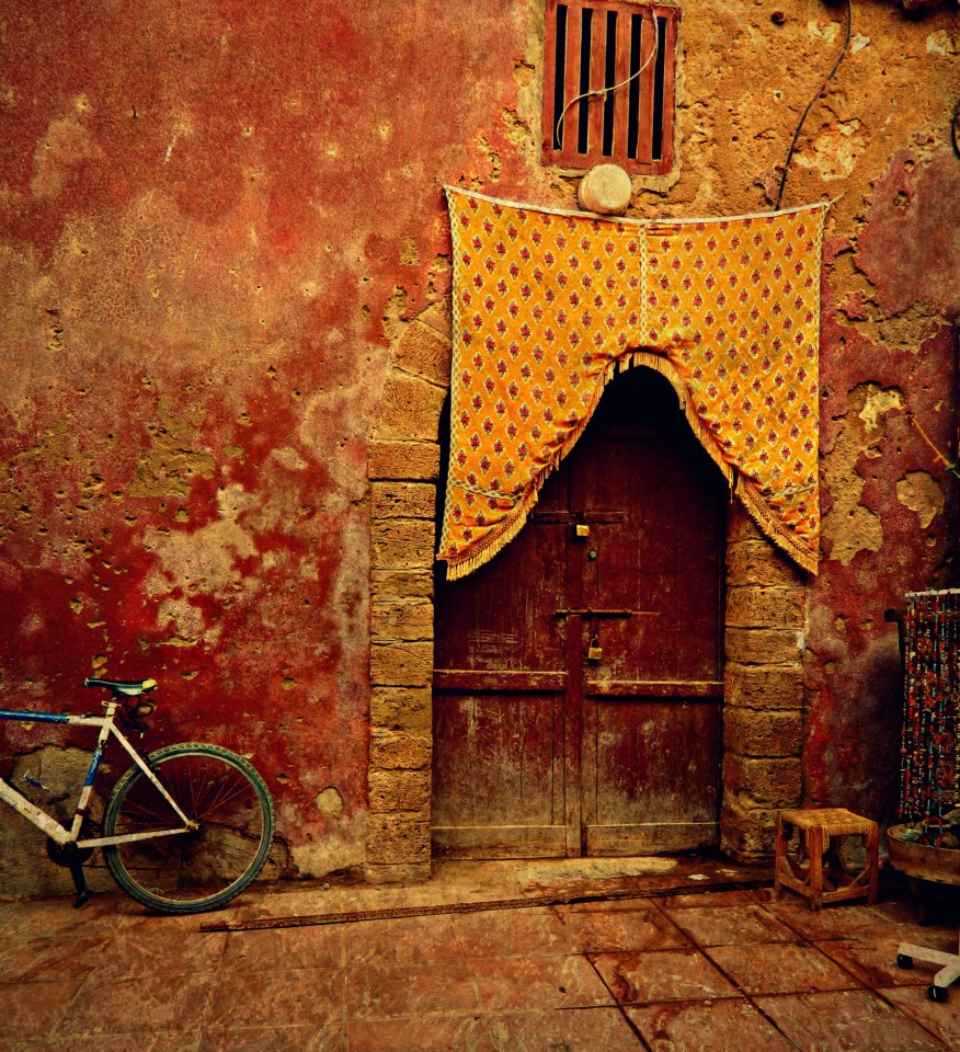 The Yellow Curtain in Marrakech, Morocco