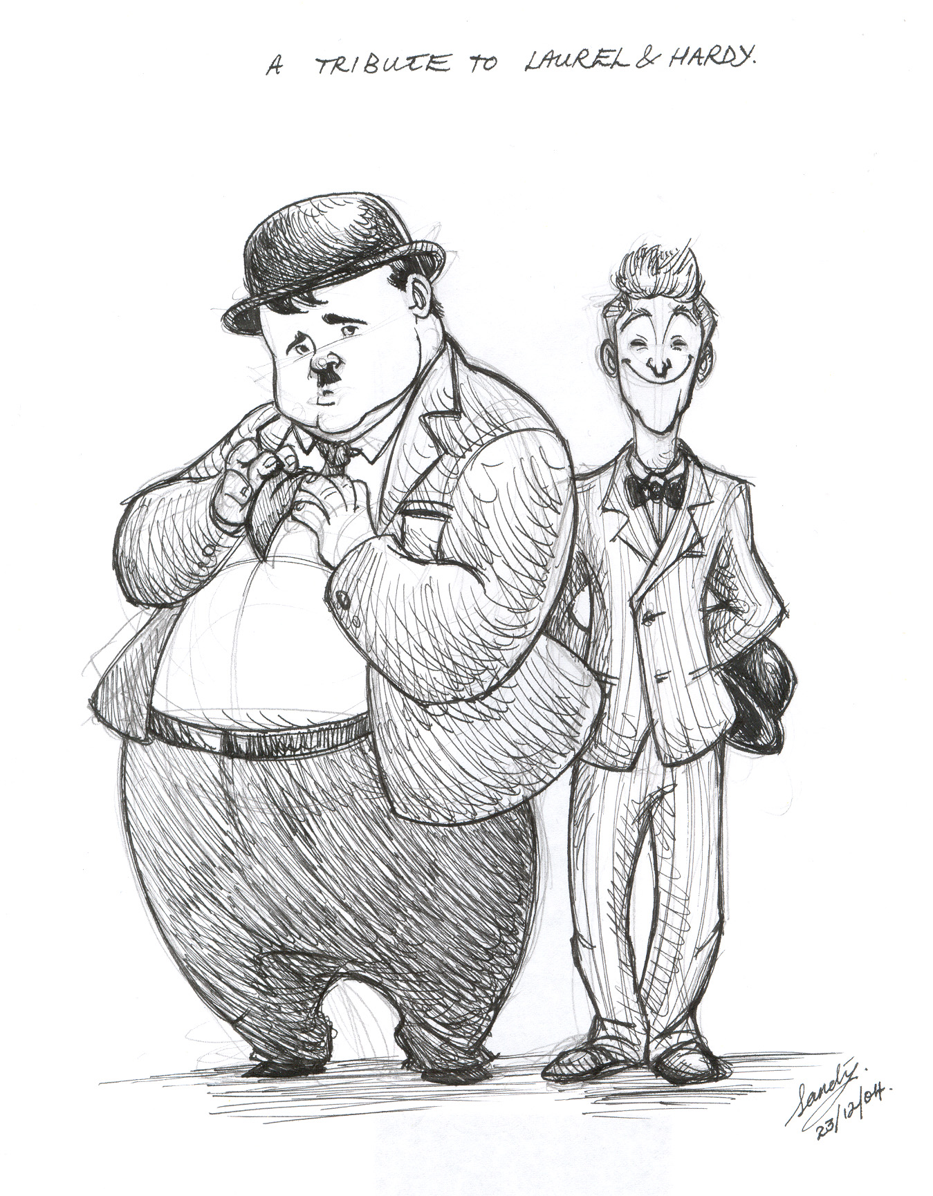 A tribute to Laurel and Hardy by Sandora on DeviantArt A tribute to Laurel and Hardy by Sandora on DeviantArt