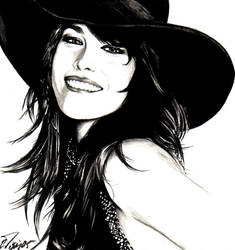 Liv Tyler Charcoal Portrait (2005)