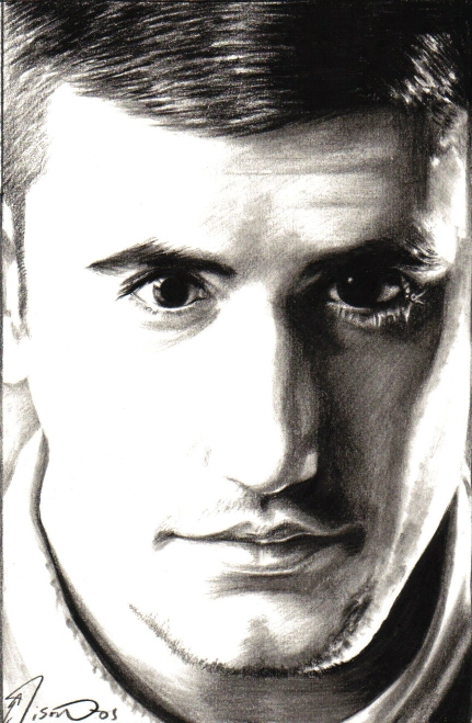 Viktor Krum Charcoal Portrait (2005)