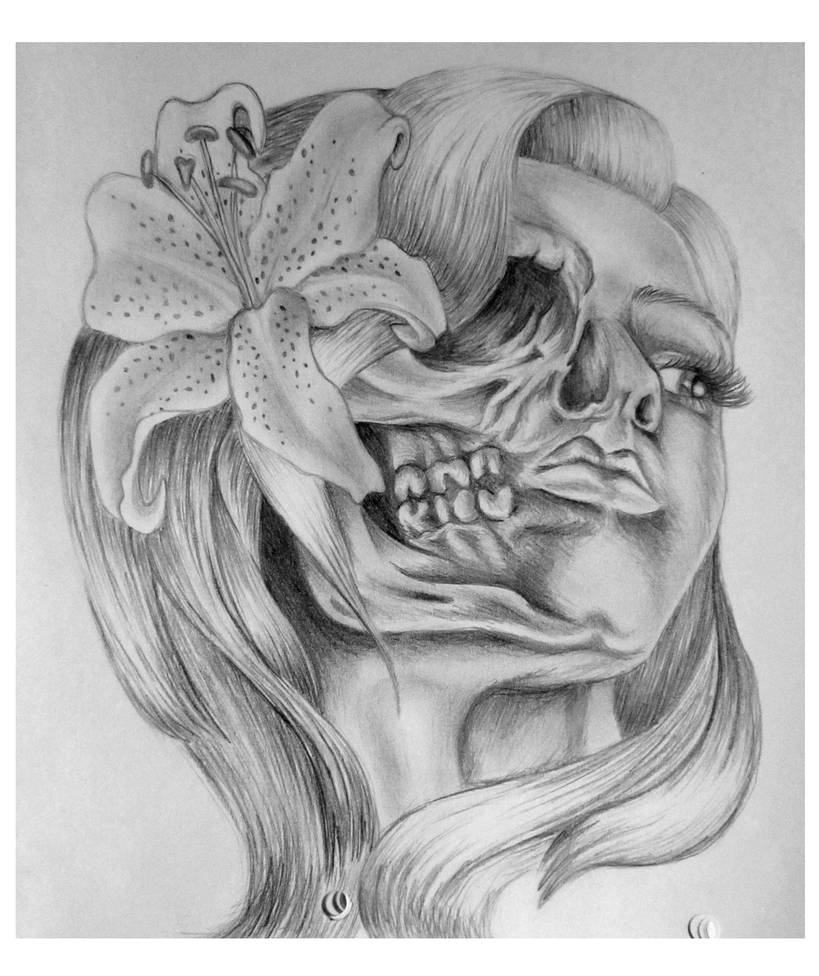 Skull Girl Tattoo Design by AbigailRawlings on DeviantArt
