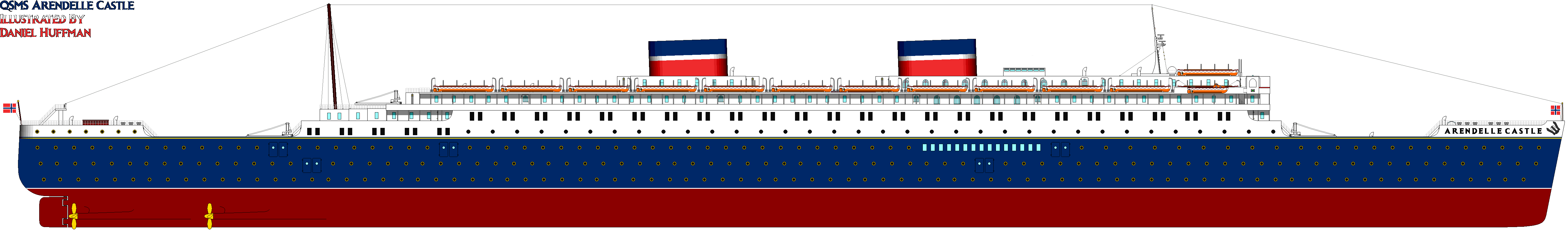 Quadruple-Screw Motor Ship Arendelle Castle